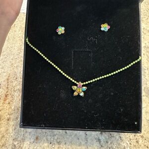 Michal Negrin earring and necklace set. NWOT